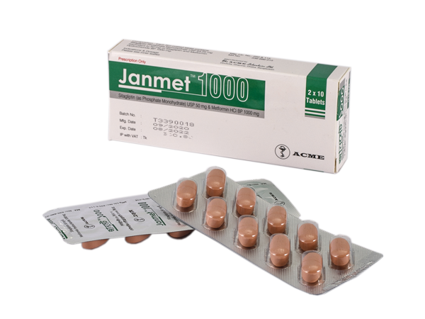 Janmet 1000mg Tablet