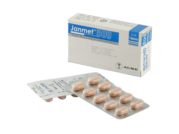 Janmet 500mg Tablet