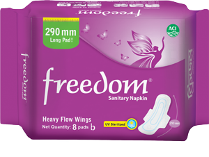 Freedom Sanitary Napkin 8 Pad Heavy Flow (8pcs) 290mm