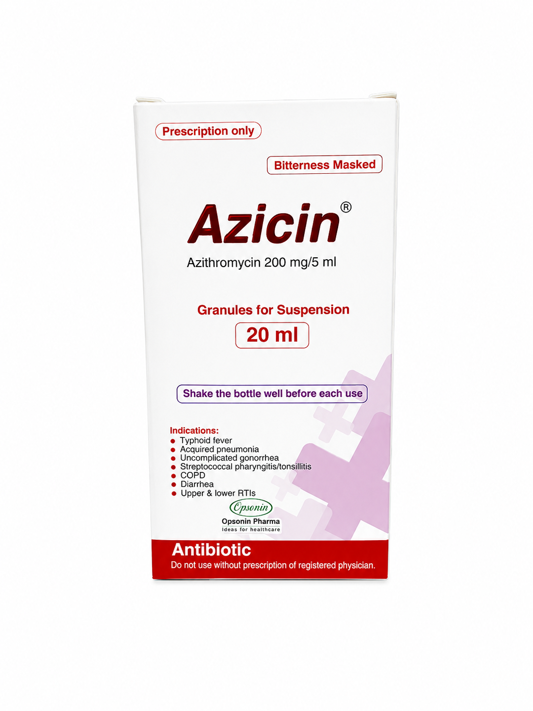Azicin 20ml (20ml) 200 mg/5 ml