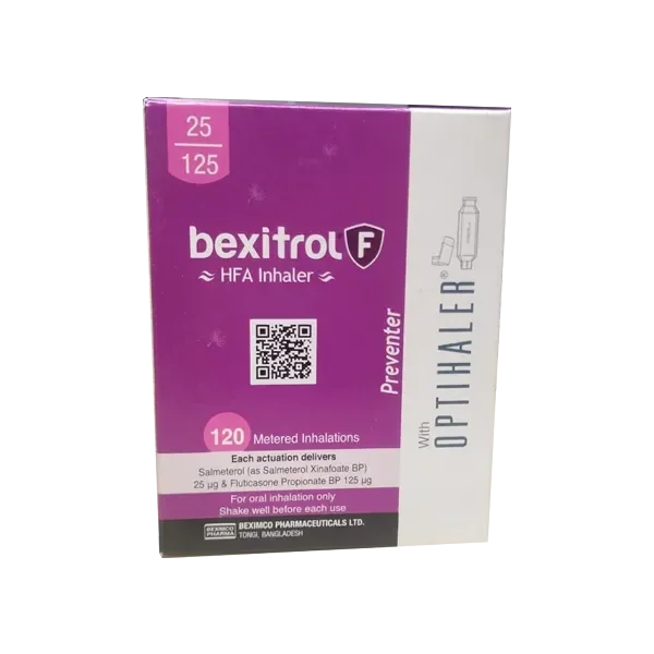 Bexitrol F 25 mcg+125 mcg/puff (120 metered doses)