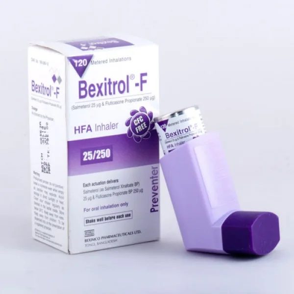Bexitrol F 25mcg+250mcg Inhaler (120 metered doses)