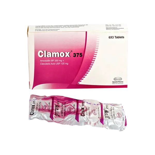 Clamox  375 (18 pcs) 250 mg+125 mg