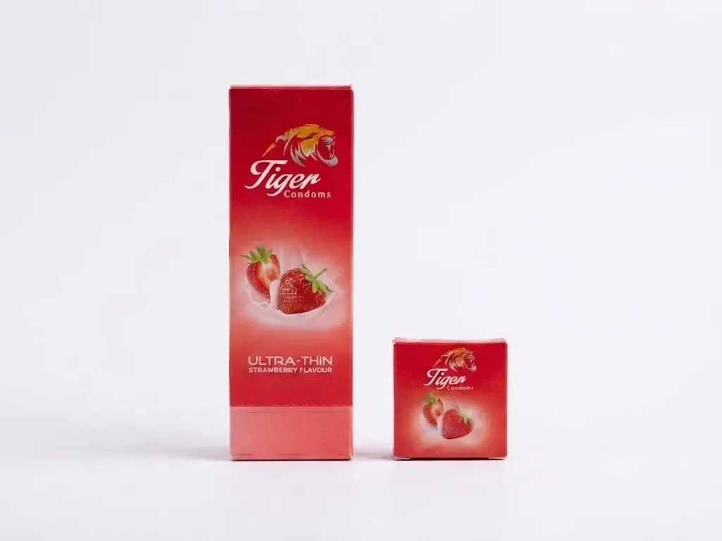 Tiger Strawberry Flavoured Condom